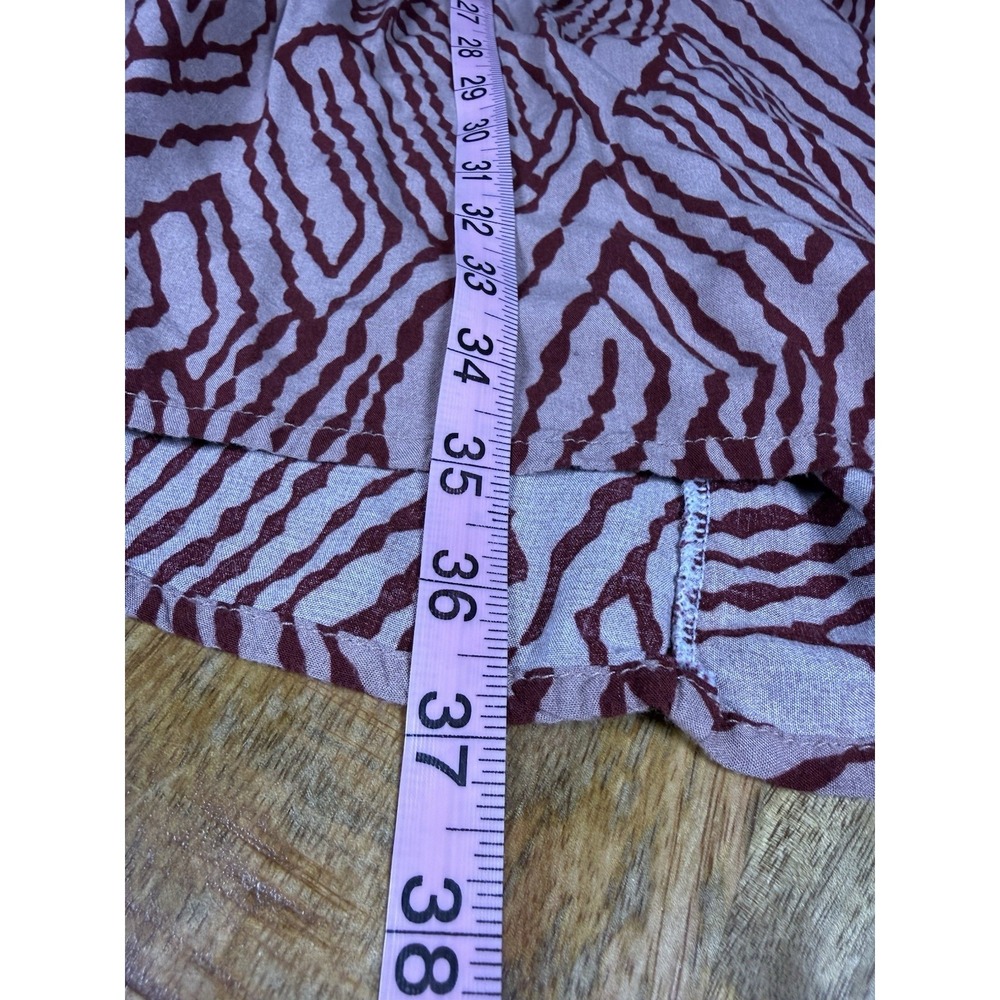 Handmade Thailand Strapless Tube Dress Pink Burgundy Zebra Print Rayon Boho M - Picture 6 of 7